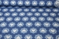 Preview: Jersey | Retro Hearts Herzen Kreise Blumen | jeansblau